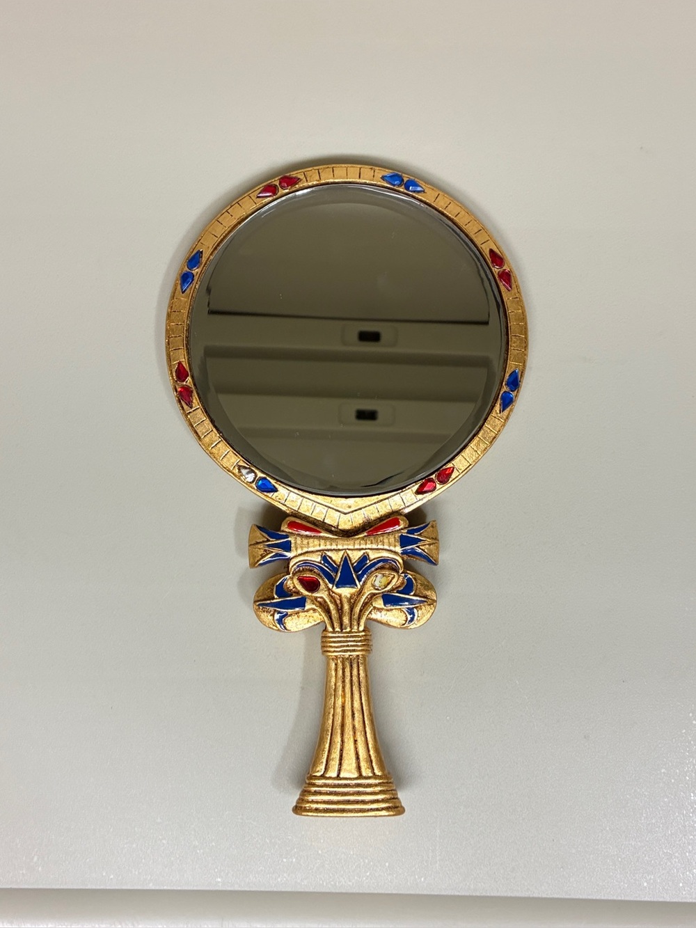 Egyptian Floral Hand Mirror Handheld Vanity